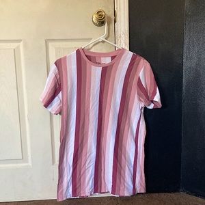 Vintage Pink Striped Tee Shirt